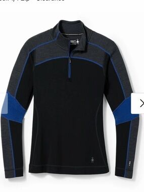 Smartwool Womens Classic Thermal Merino Base Layer Colorblock 1/4 Zip Small